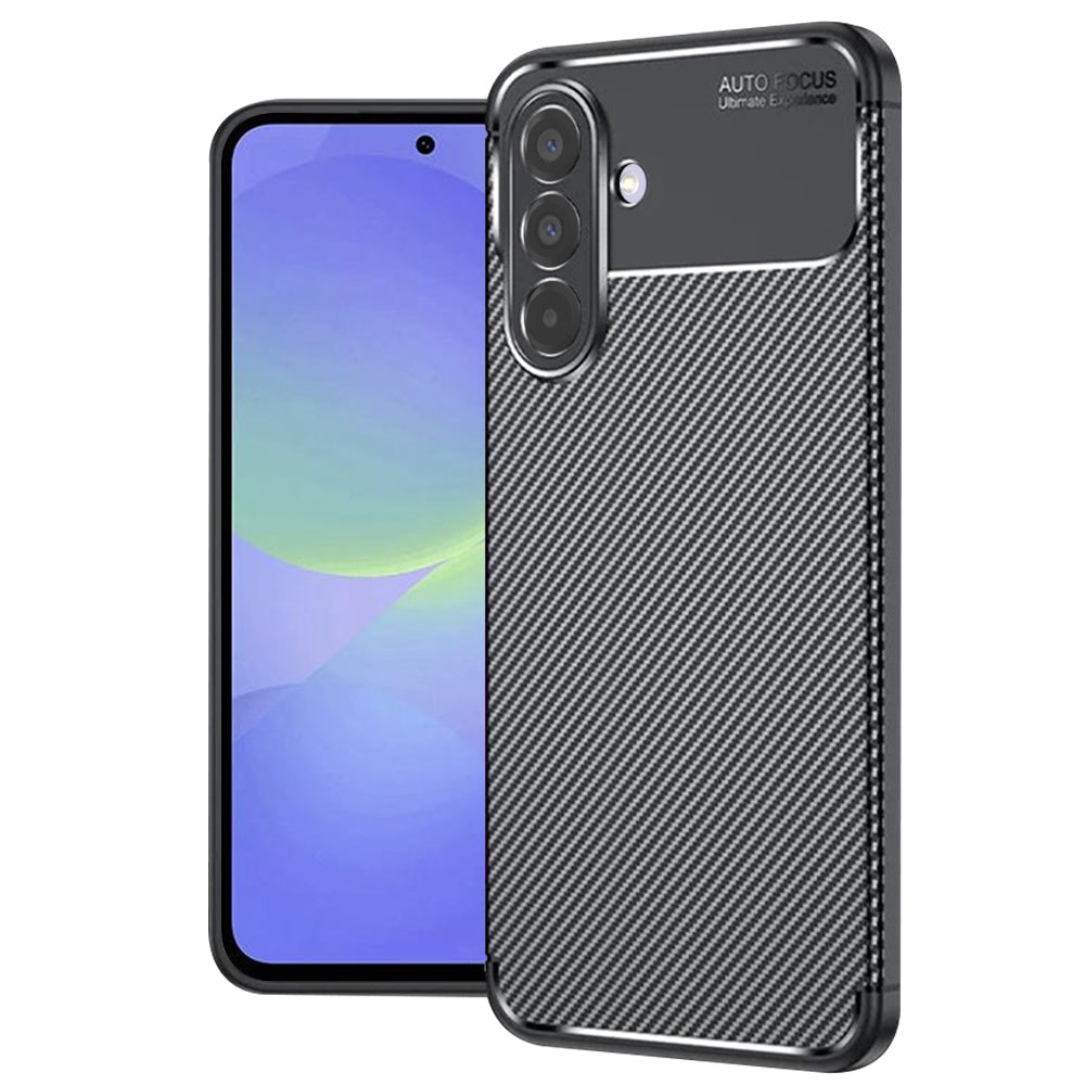 Funda para Samsung Galaxy A36 A366, Techsuit, Fibra de Carbon, Negra
