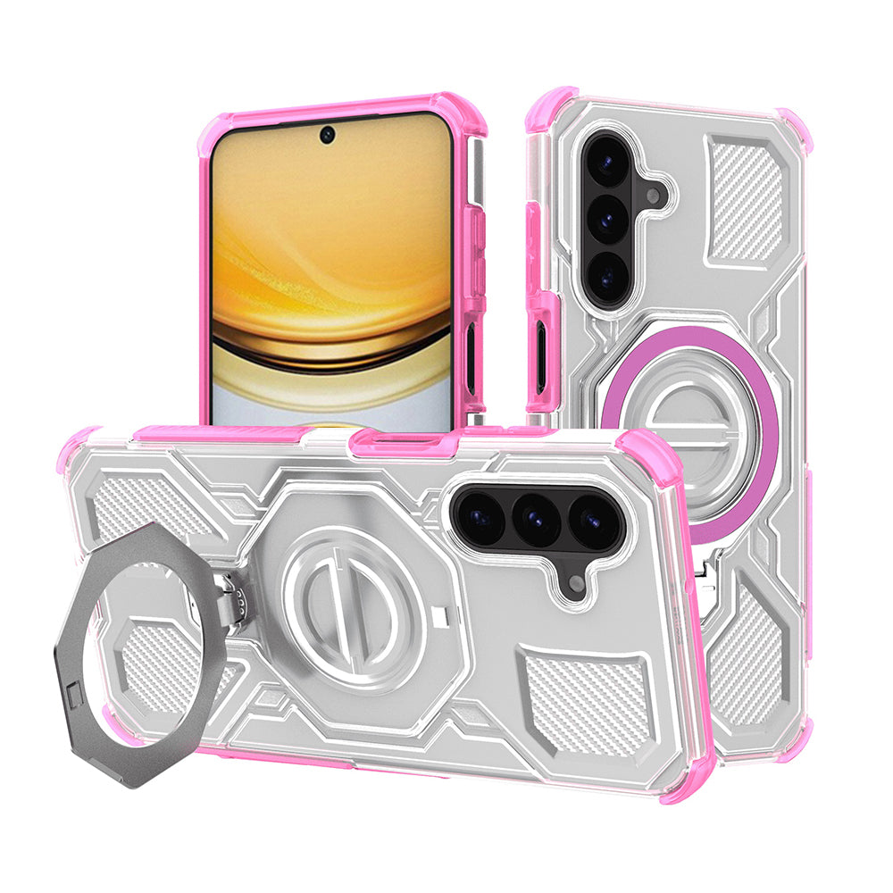 Funda para Samsung Galaxy A37 5G, Techsuit, Carbon Shield Pro, Rosa.