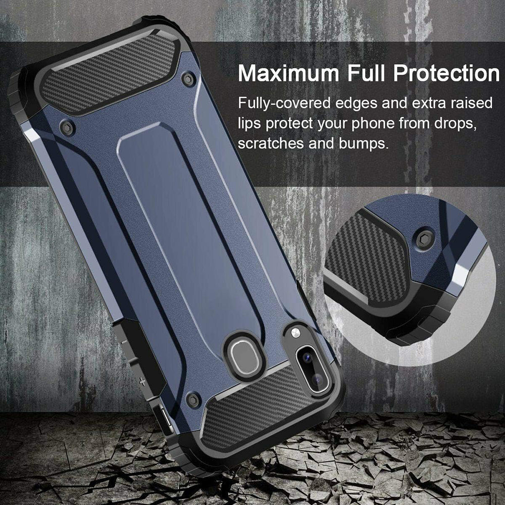 Funda para Samsung Galaxy A40 A405, Techsuit, Hybrid Armor, Negra