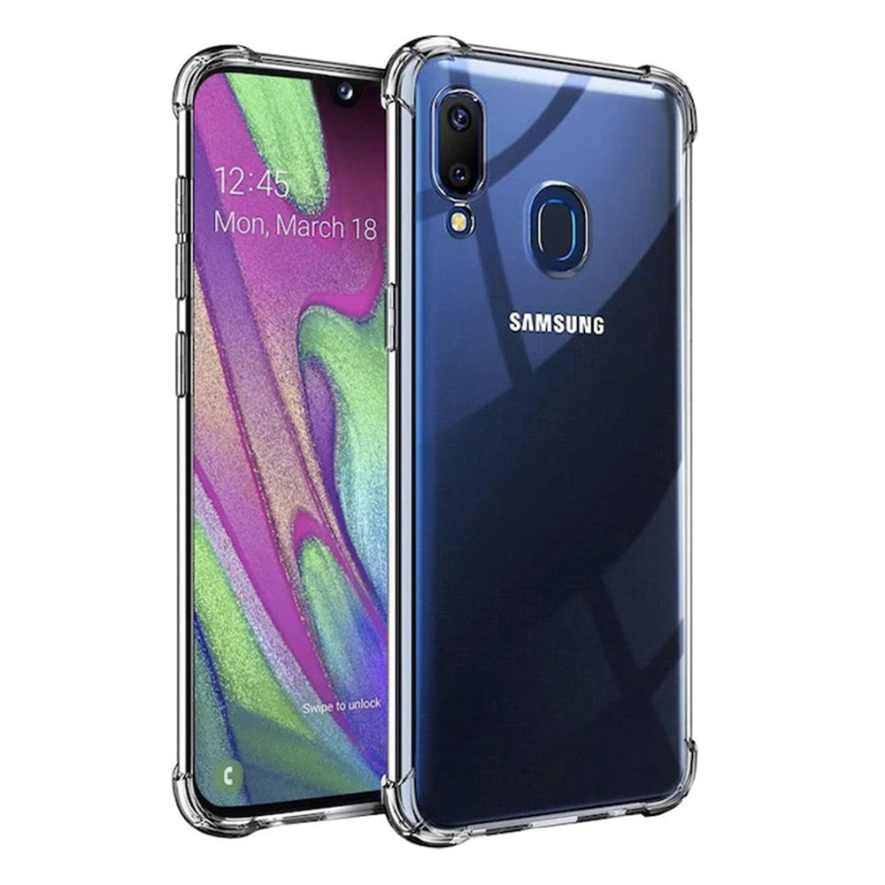Funda para Samsung Galaxy A40 A405, Techsuit, Antigolpes Transparente, Transparente