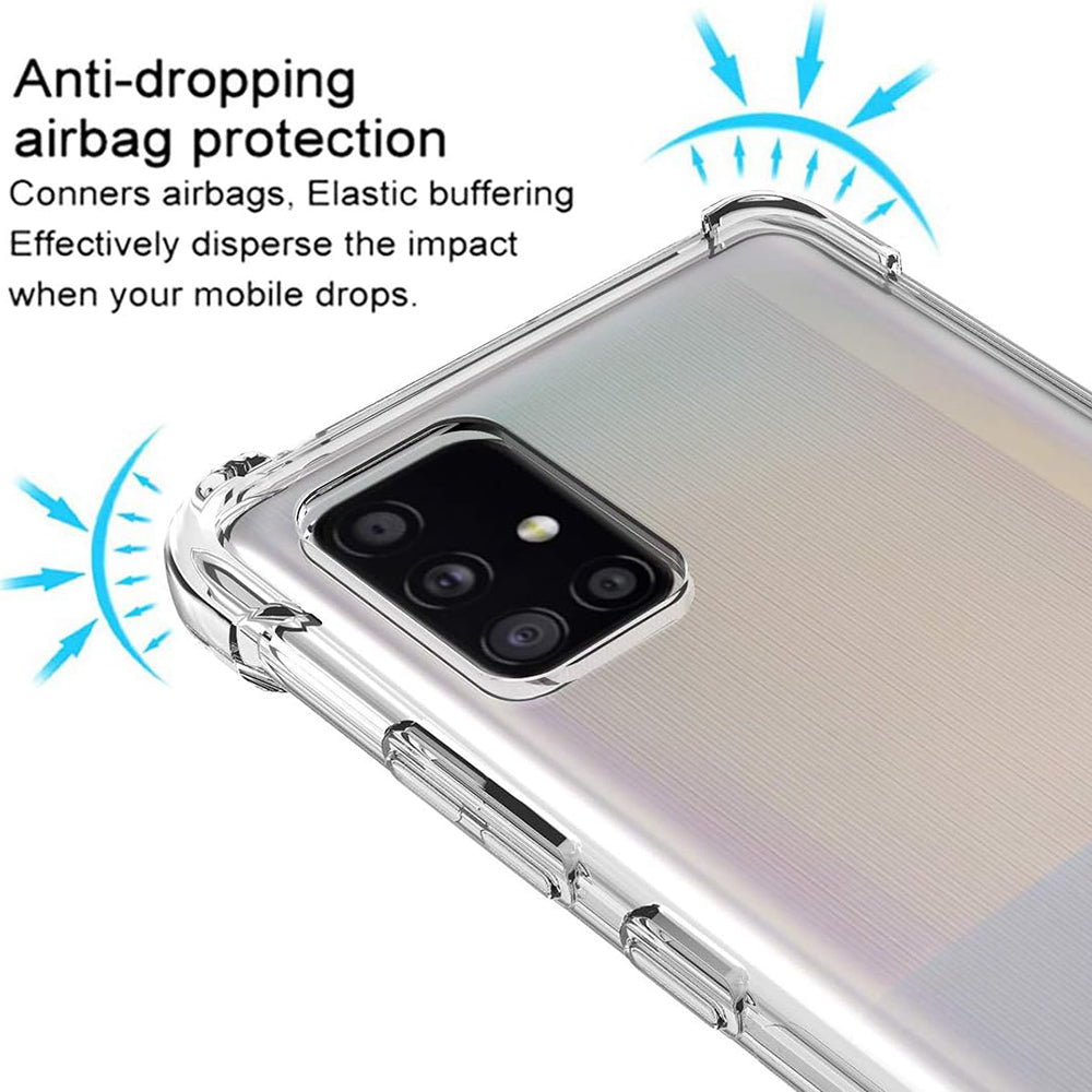 Funda para Samsung Galaxy A51 A515, Techsuit, Antigolpes Transparente, Transparente