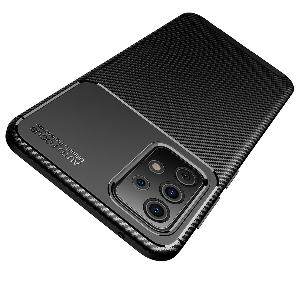 Funda para Samsung Galaxy A52s 5G A528 / A52 5G A526 / A52 A525, Techsuit, Fibra de Carbon, Negra