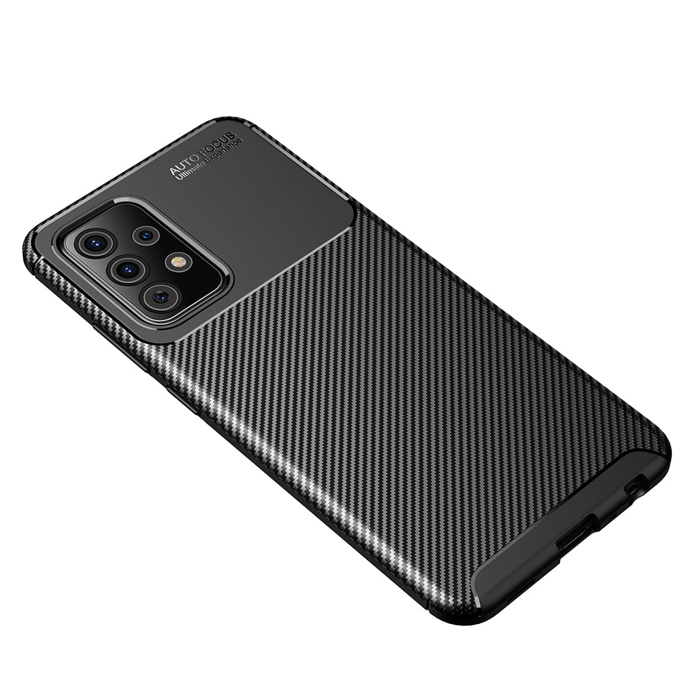 Funda para Samsung Galaxy A52s 5G A528 / A52 5G A526 / A52 A525, Techsuit, Fibra de Carbon, Negra