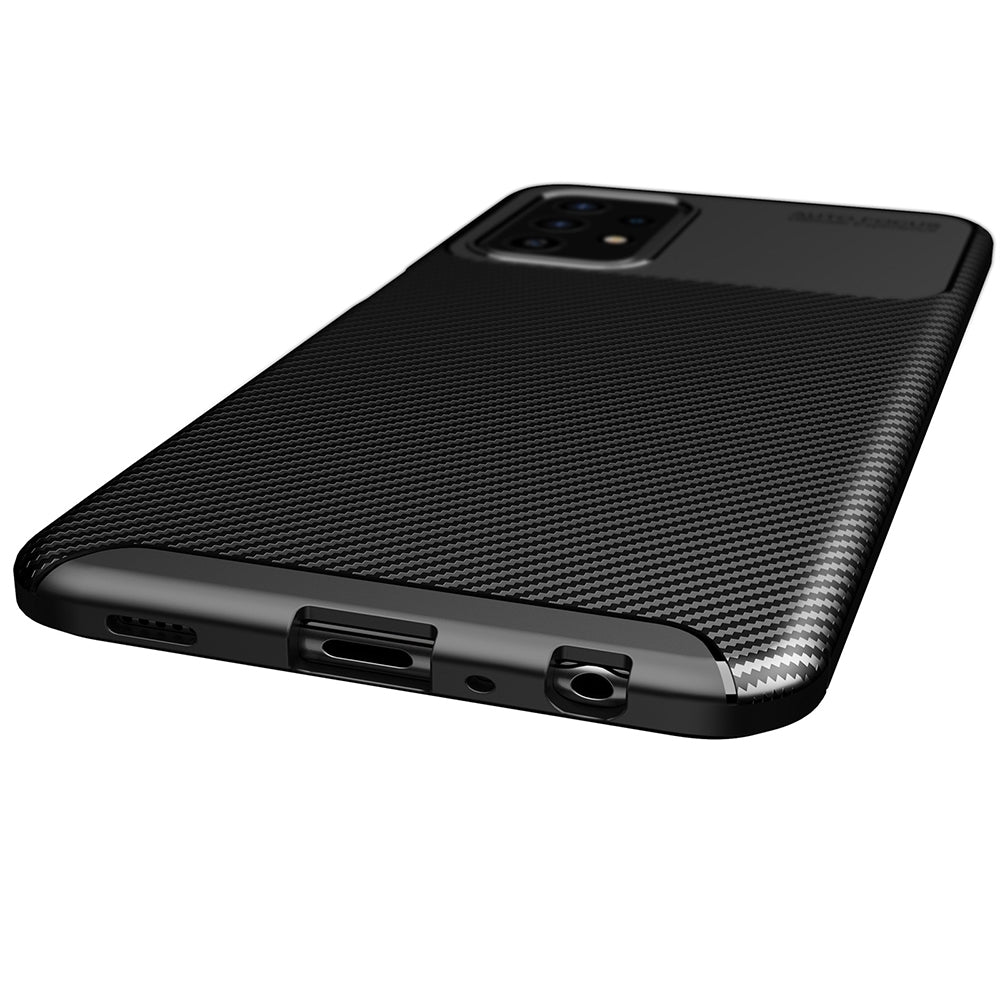 Funda para Samsung Galaxy A52s 5G A528 / A52 5G A526 / A52 A525, Techsuit, Fibra de Carbon, Negra