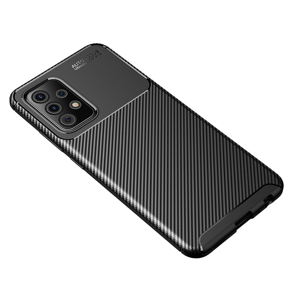 Funda para Samsung Galaxy A52s 5G A528 / A52 5G A526 / A52 A525, Techsuit, Fibra de Carbon, Negra