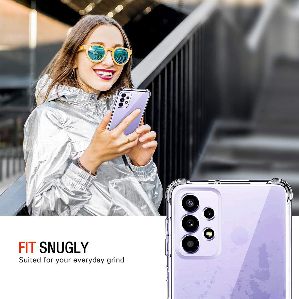 Funda para Samsung Galaxy A52s 5G A528 / A52 5G A526 / A52 A525, Techsuit, Transparente a prueba de golpes, Transparente
