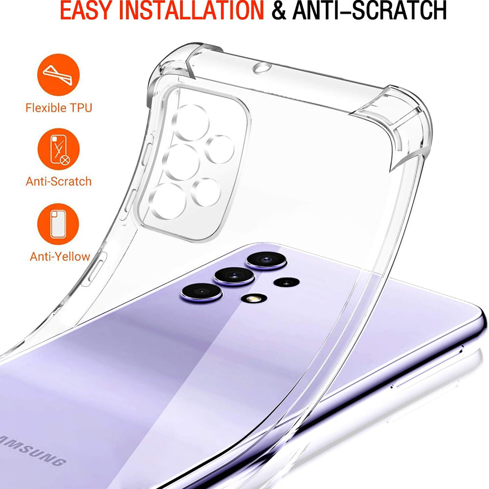 Funda para Samsung Galaxy A52s 5G A528 / A52 5G A526 / A52 A525, Techsuit, Transparente a prueba de golpes, Transparente