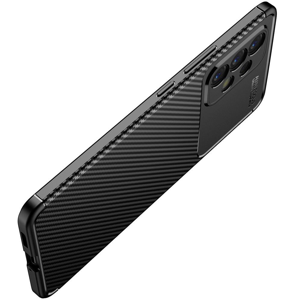 Funda para Samsung Galaxy A53 5G A536, Techsuit, Fibra de Carbon, Negra