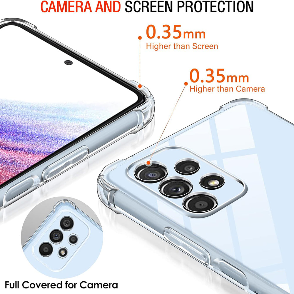 Funda para Samsung Galaxy A53 5G A536, Techsuit, Antigolpes Transparente, Transparente