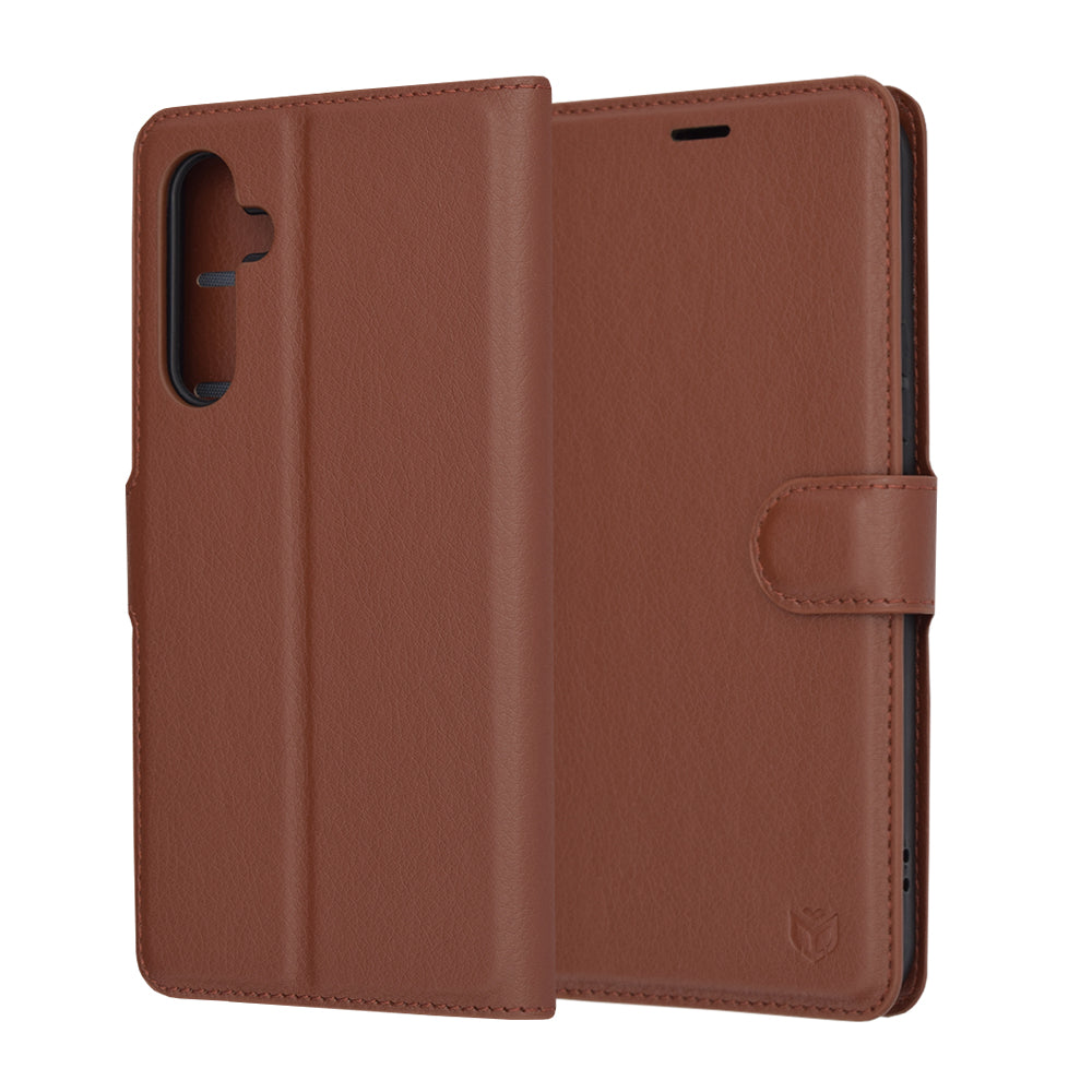 Funda para Samsung Galaxy A54 A546, Techsuit, Leather Folio, Marrón