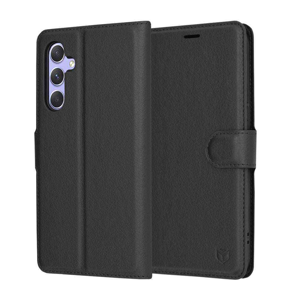 Funda para Samsung Galaxy A54 A546, Techsuit, Leather Folio, Negra