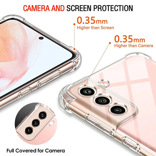 Funda para Samsung Galaxy A54 A546, Techsuit, Antigolpes Transparente, Transparente