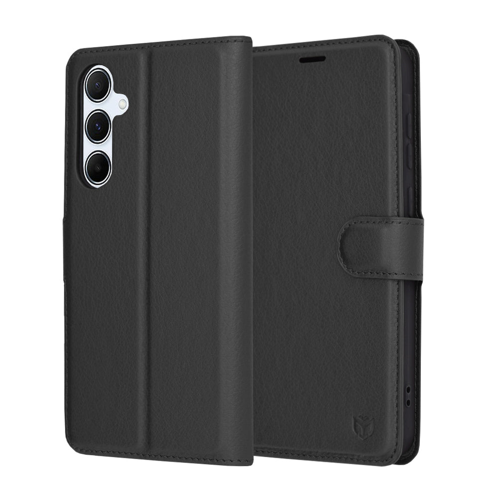 Funda para Samsung Galaxy A55 5G A556, Techsuit, Leather Folio, Negra