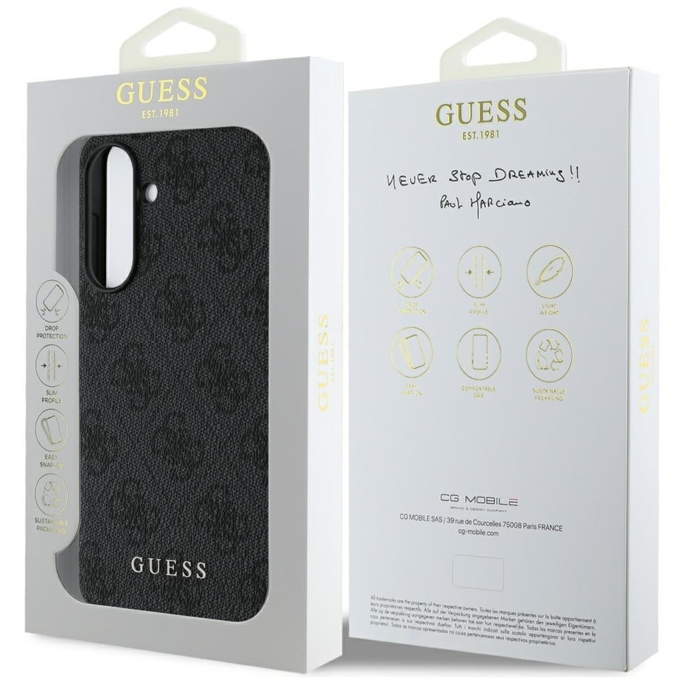 Funda para Samsung Galaxy A56 A566, Guess, 4G Charm, Negra