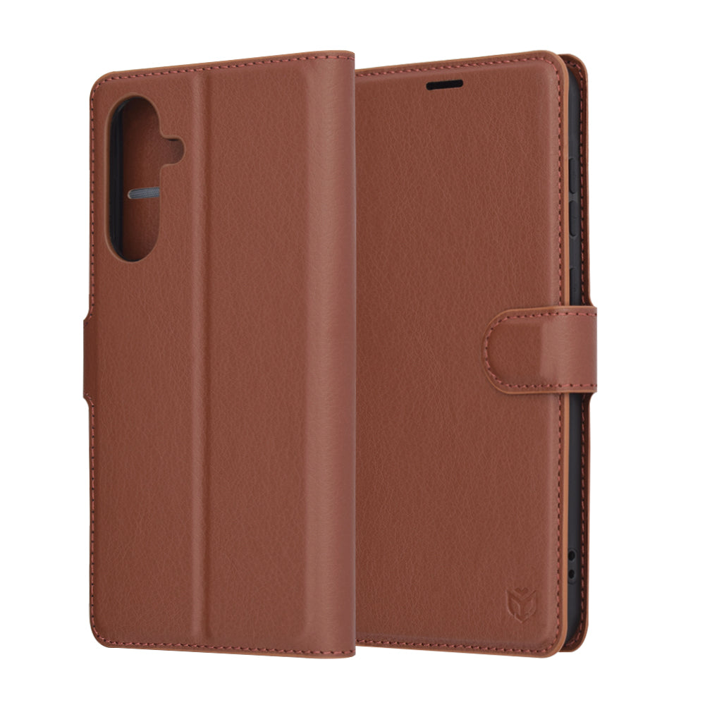 Funda para Samsung Galaxy A56 A566, Techsuit, Leather Folio, Marrón