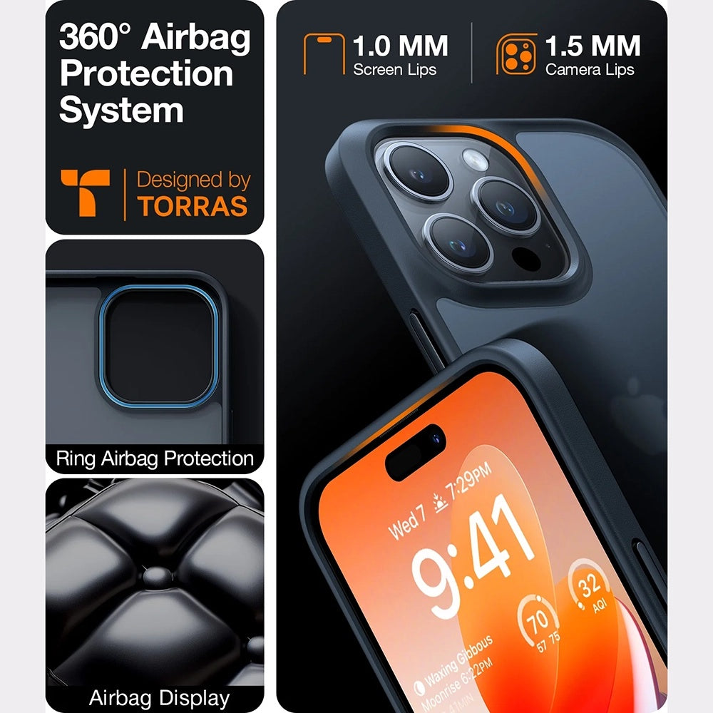Funda para Samsung Galaxy A56 A566, Torras, Guardian, Negra