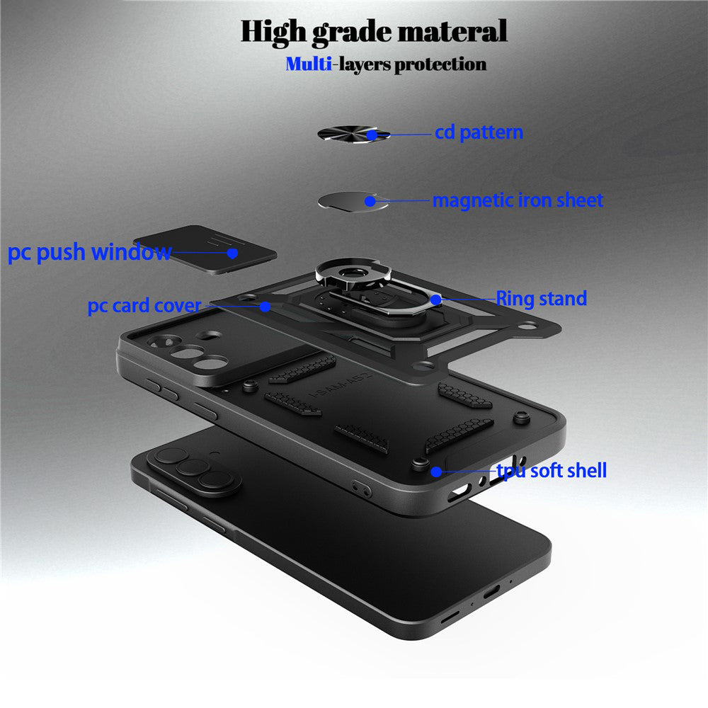 Funda para Samsung Galaxy A57 5G, Techsuit, CamShield, Dorada