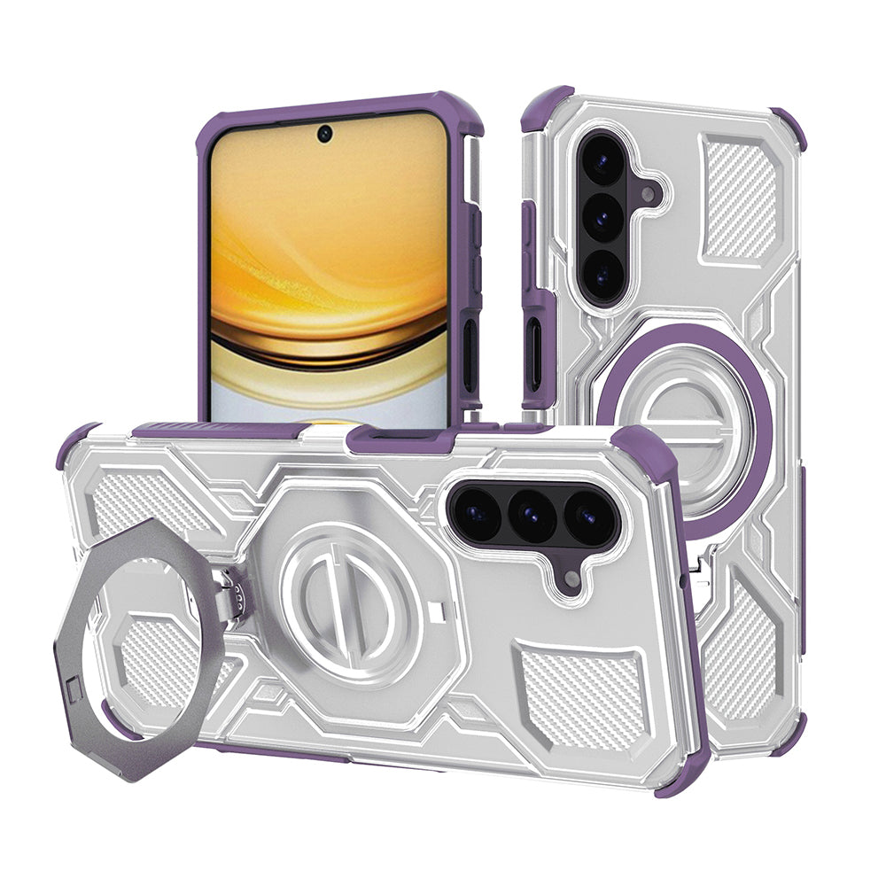 Funda para Samsung Galaxy A57 5G, Techsuit, Carbon Shield Pro, Morado