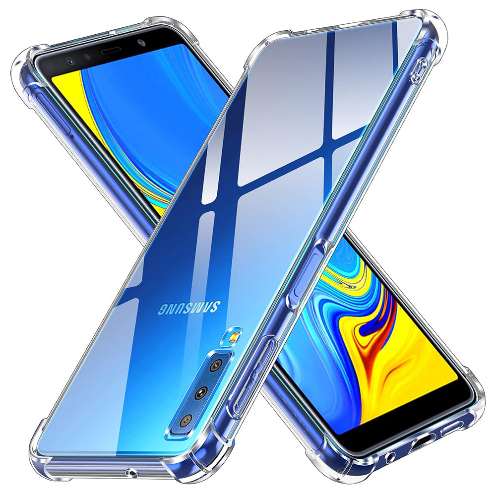Funda para Samsung Galaxy A7 (2018) A750, Techsuit, Antigolpes Transparente, Transparente