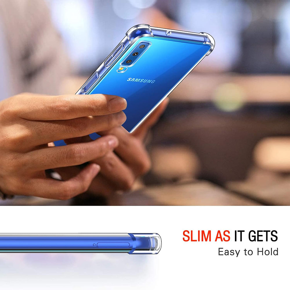Funda para Samsung Galaxy A7 (2018) A750, Techsuit, Antigolpes Transparente, Transparente