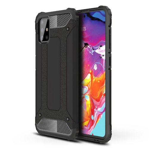 Funda para Samsung Galaxy A71 A715, Techsuit, Hybrid Armor, Negra