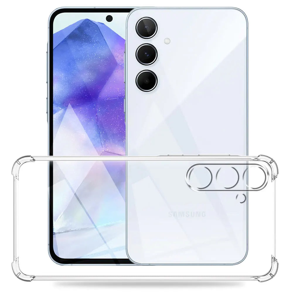 Case for Samsung Galaxy M15, Techsuit, Shockproof Clear, Transparent