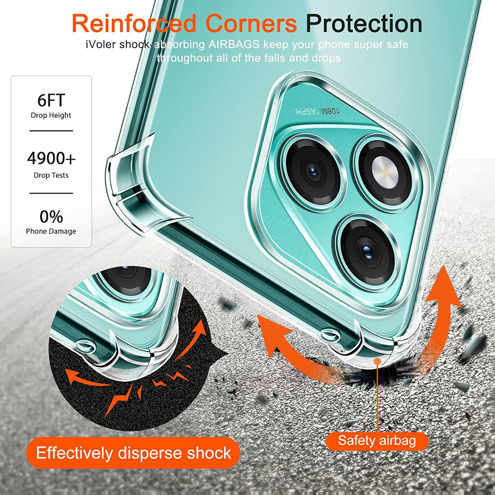 Funda para Samsung Galaxy M56 M566, Techsuit, Antigolpes Transparente, Transparente