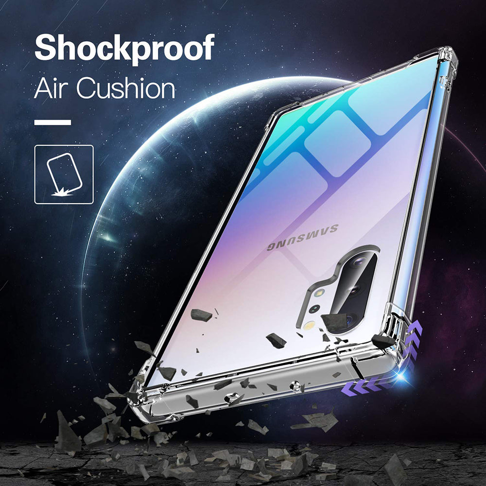 Funda para Samsung Galaxy Note 10+ 5G N976 / Note 10+ N975, Techsuit, Transparente a prueba de golpes