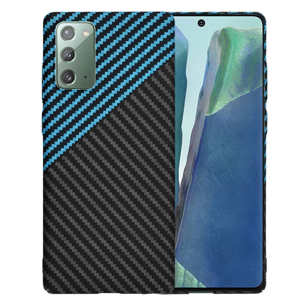 Funda para Samsung Galaxy Note 20 5G N981 / Note 20 N980, Techsuit, Carbonite FiberShell, Negra Azul