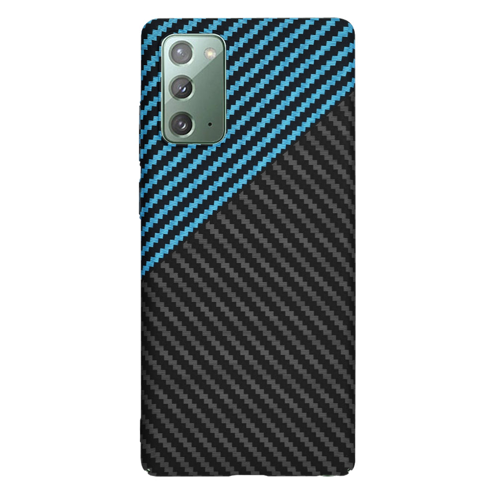 Funda para Samsung Galaxy Note 20 5G N981 / Note 20 N980, Techsuit, Carbonite FiberShell, Negra Azul