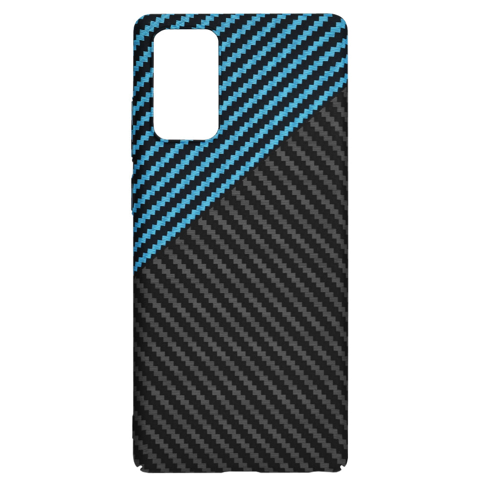 Funda para Samsung Galaxy Note 20 5G N981 / Note 20 N980, Techsuit, Carbonite FiberShell, Negra Azul