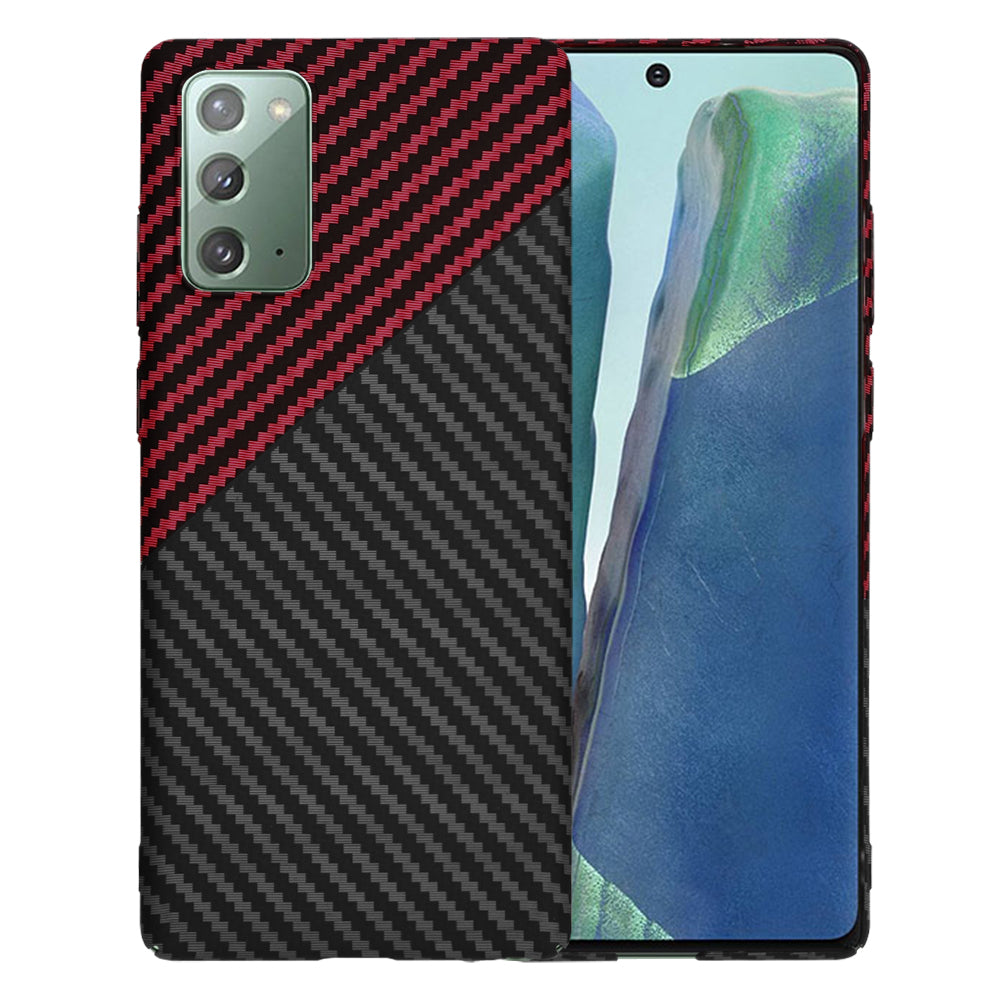Funda para Samsung Galaxy Note 20 5G N981 / Note 20 N980, Techsuit, Carbonite FiberShell, Negra Roja