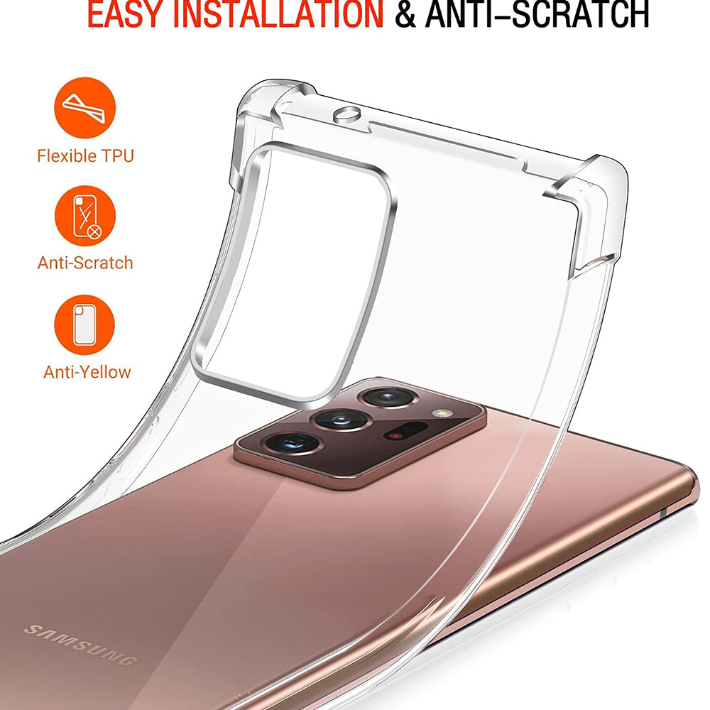 Funda para Samsung Galaxy Note 20 Ultra 5G N986 / Note 20 Ultra N985, Techsuit, Transparente a prueba de golpes
