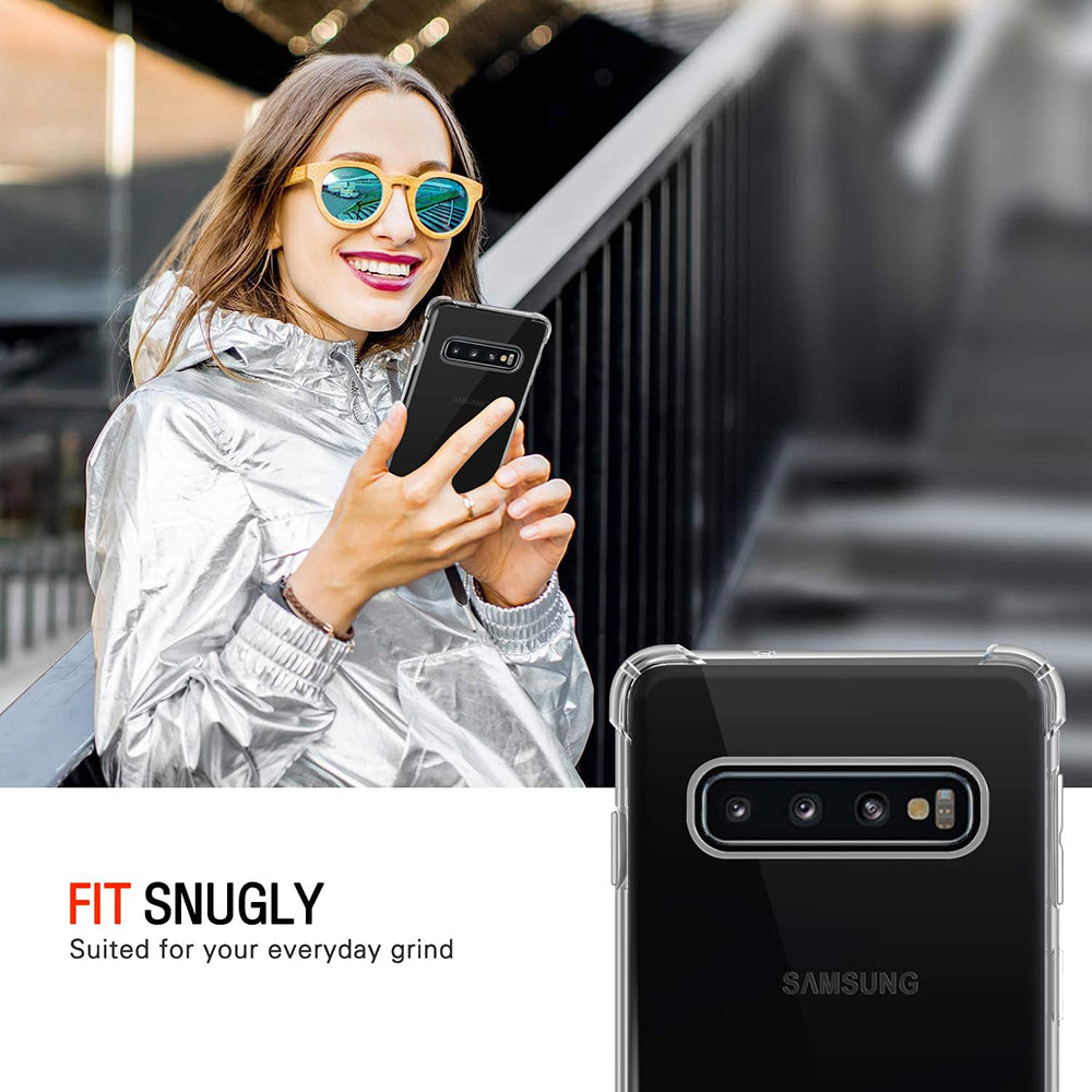 Funda para Samsung Galaxy S10 G973, Techsuit, Antigolpes Transparente, Transparente