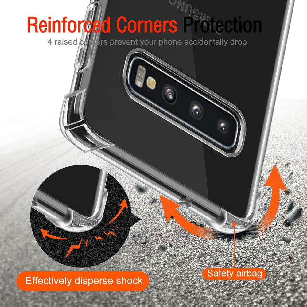 Funda para Samsung Galaxy S10 G973, Techsuit, Antigolpes Transparente, Transparente