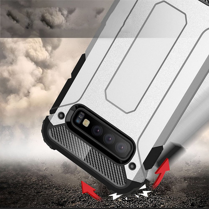 Funda para Samsung Galaxy S10+ G975, Techsuit, Hybrid Armor, Negra