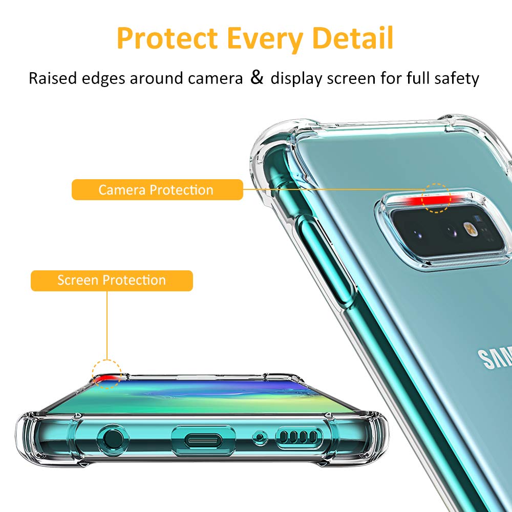 Funda para Samsung Galaxy S10e G970, Techsuit, Antigolpes Transparente, Transparente