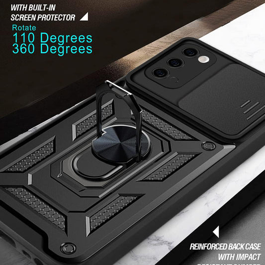 Funda para Samsung Galaxy S20 5G G981 / S20 G980, Techsuit, CamShield, Negra