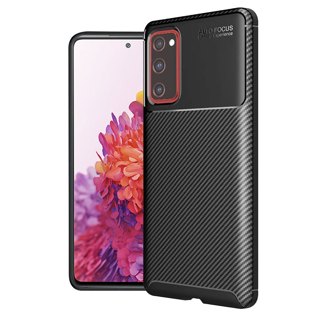 Funda para Samsung Galaxy S20 FE 2022 G781 / S20 FE 5G G781 / S20 FE G780, Techsuit, Fibra de Carbon, Negra