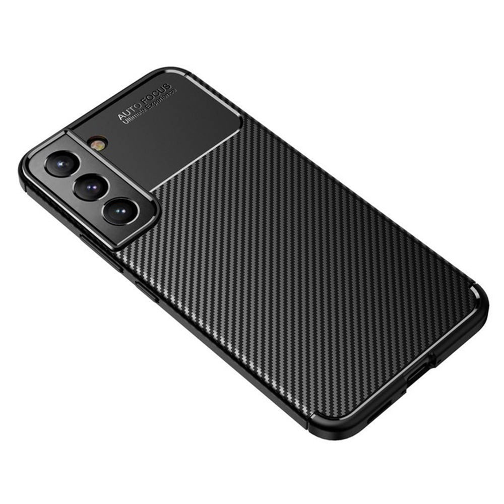 Funda para Samsung Galaxy S21 5G G991, Techsuit, Fibra de Carbon, Negra