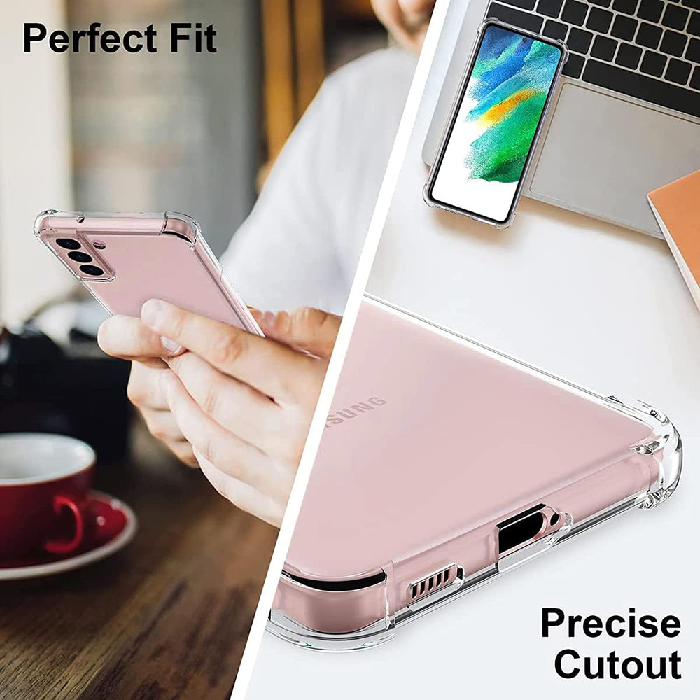 Funda para Samsung Galaxy S21 5G G991, Techsuit, Antigolpes Transparente, Transparente