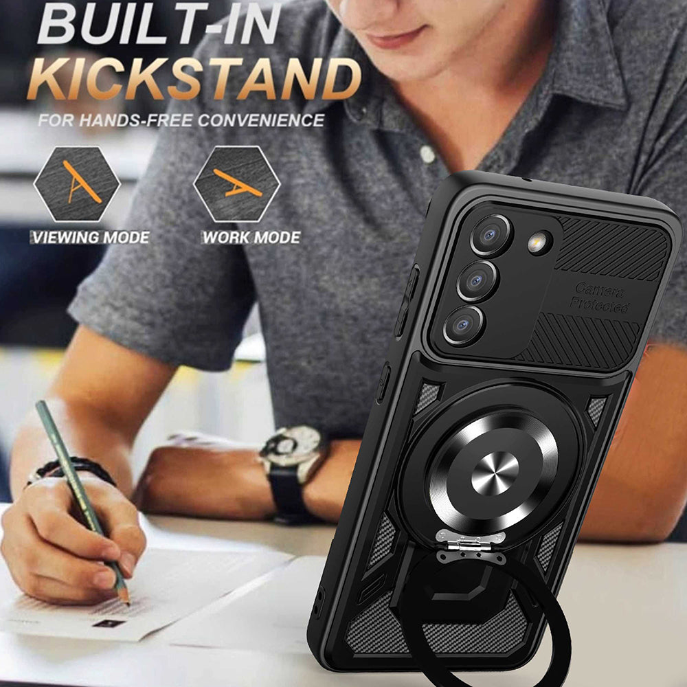 Funda para Samsung Galaxy S21 FE 5G G990, Techsuit, RuggedCam, Negra