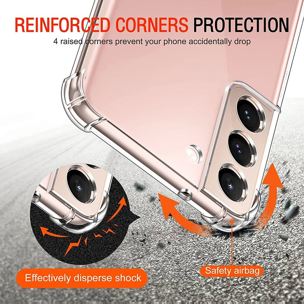 Funda para Samsung Galaxy S21 FE 5G G990, Techsuit, Antigolpes Transparente, Transparente