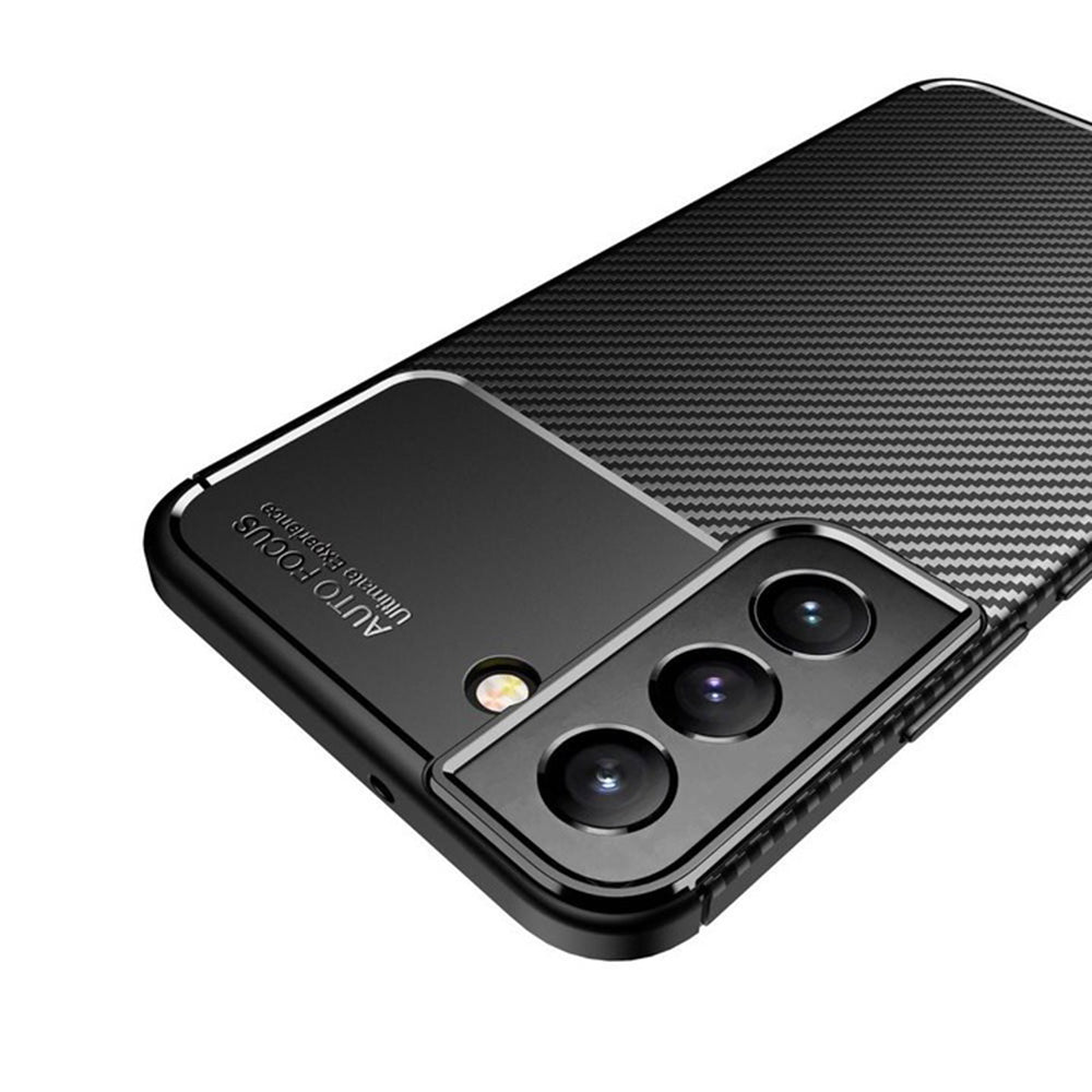 Funda para Samsung Galaxy S22 5G S901, Techsuit, CarbonFiber, Negra