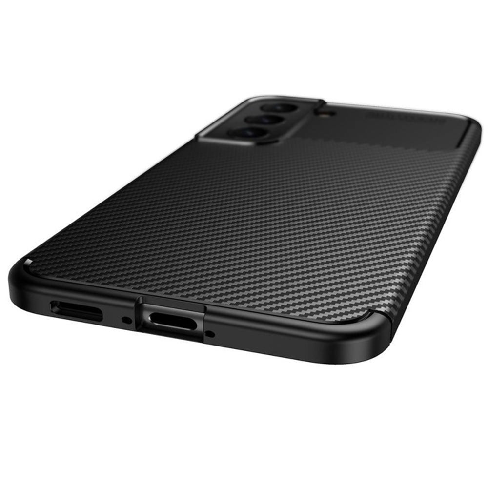 Funda para Samsung Galaxy S22 5G S901, Techsuit, CarbonFiber, Negra