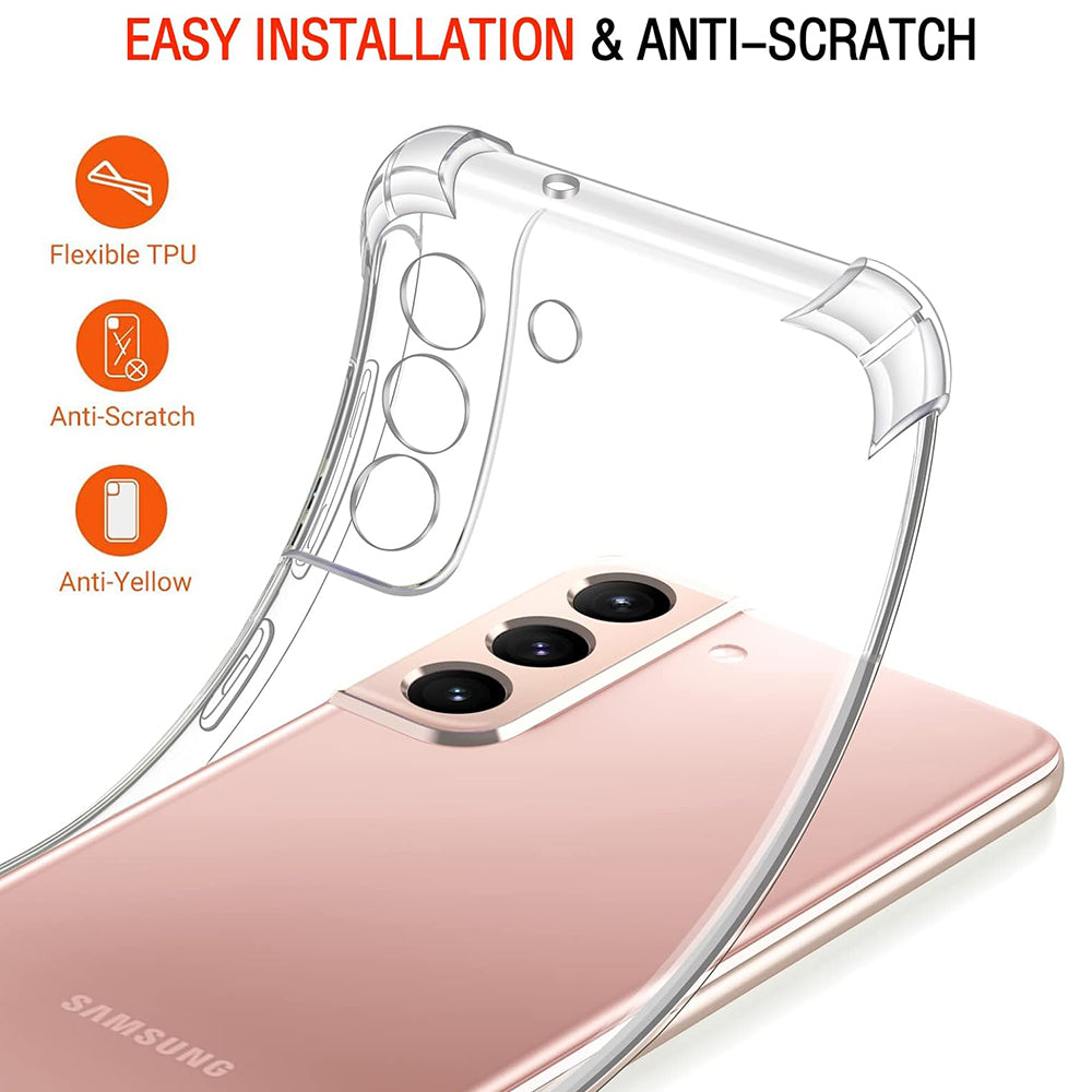 Funda para Samsung Galaxy S22 5G S901, Techsuit, Antigolpes Transparente, Transparente