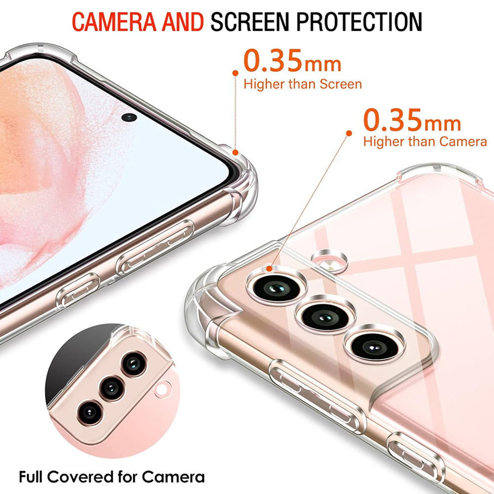 Funda para Samsung Galaxy S22 5G S901, Techsuit, Antigolpes Transparente, Transparente