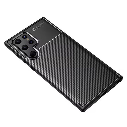 Funda para Samsung Galaxy S22 Ultra 5G S908, Techsuit, Fibra de Carbon, Negra