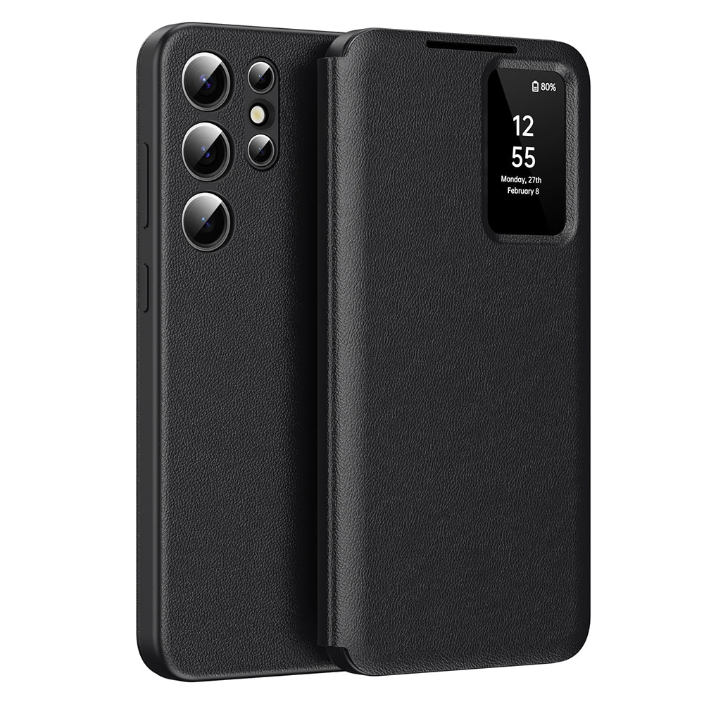 Funda para Samsung Galaxy S22 Ultra 5G S908, Techsuit, SmartView, Negra