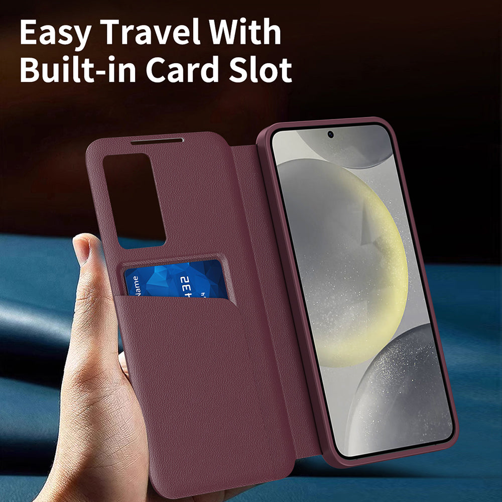 Funda para Samsung Galaxy S22 Ultra 5G S908, Techsuit, SmartView, Roja